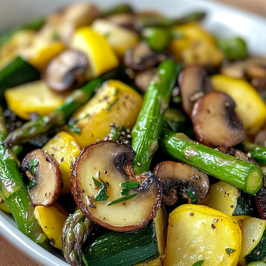 Flavorful Asparagus with Zucchini and Squash