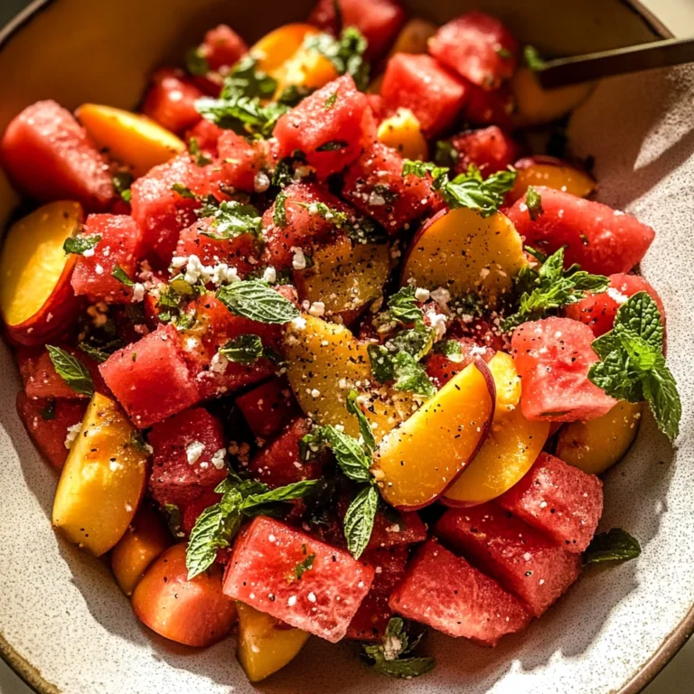 Peach Watermelon Salad Recipe
