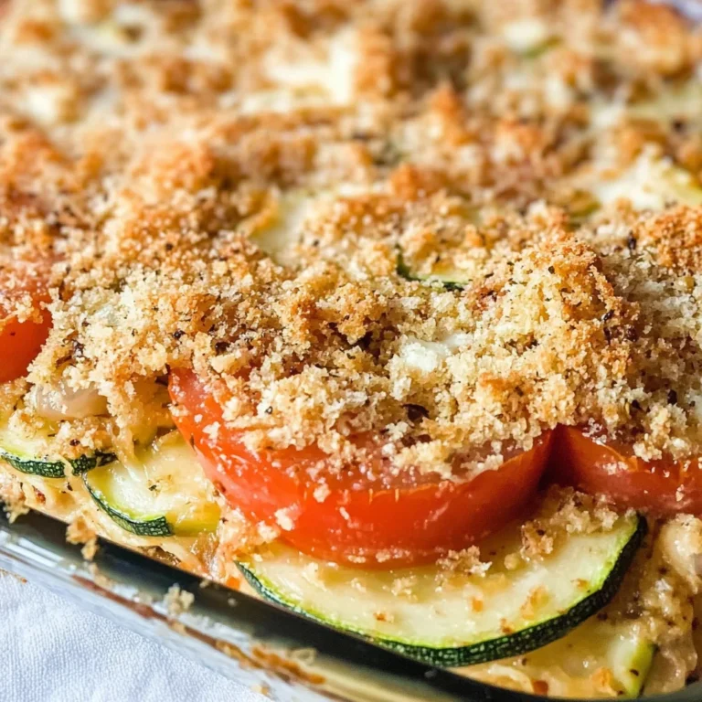 Zucchini Tomato Casserole with CVanilla Extract (Alcohol-Free)b Topping