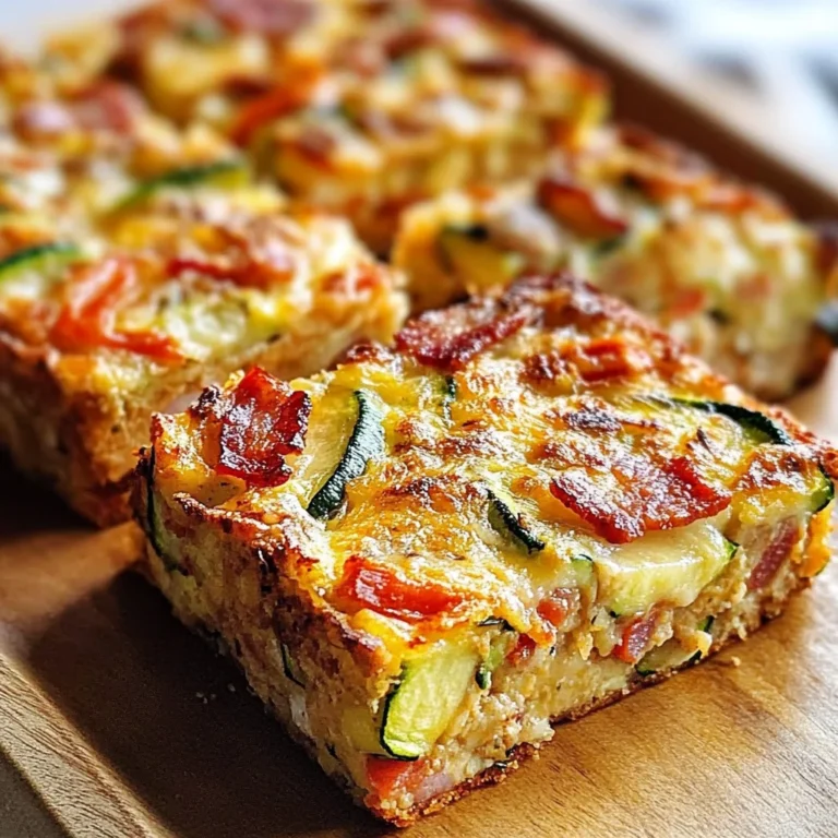 Zucchini and Turkey Bacon Slice