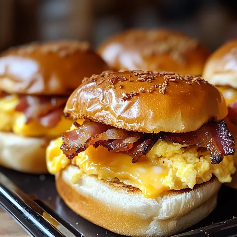 Crack Breakfast Sliders (Turkey Bacon Egg & Cheese)