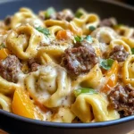 Creamy Beef and Vegetable Tortellini