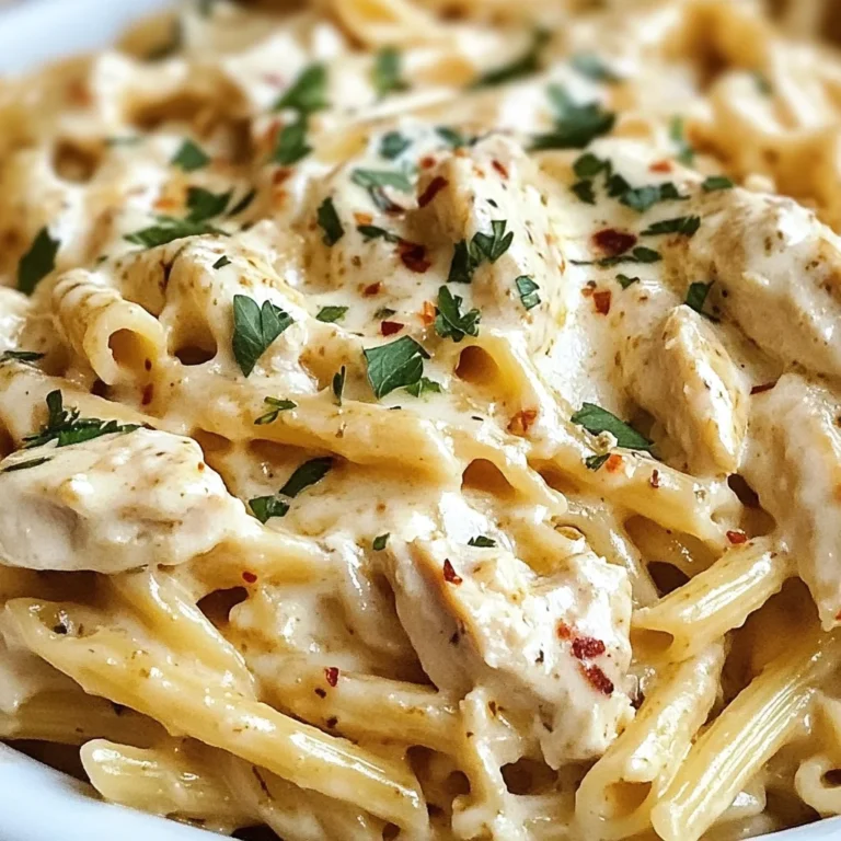 Creamy Crockpot Garlic Parmesan Chicken Pasta