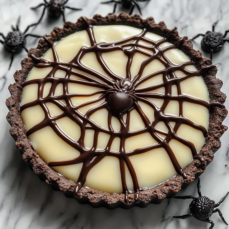 Halloween Chocolate Spiderweb Tart
