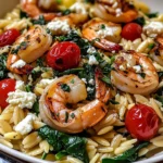 Lemon Feta Orzo Shrimp