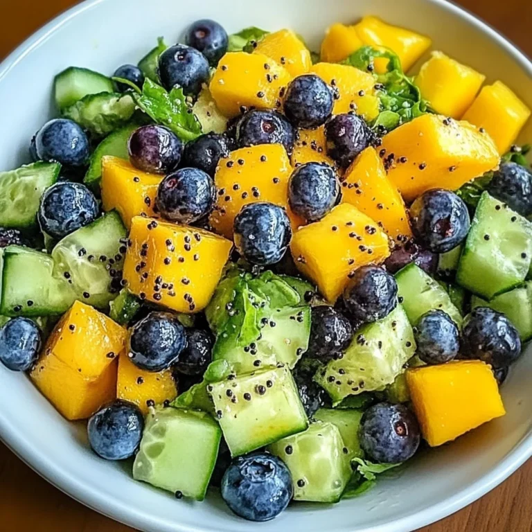 Mango Cucumber Salad with Blueberries and Avocado