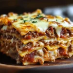 Parmesan Garlic Turkey Bacon Cheeseburger Lasagna Recipe