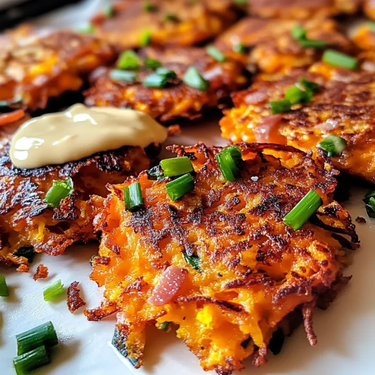 Sweet Potato Fritters with Turkey Bacon and Green Onions