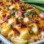 chicken ham & Turkey Bacon Cheesy Potatoes
