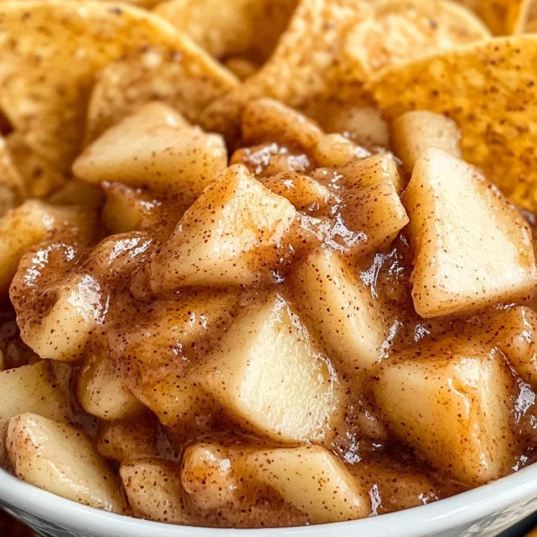 Apple Pie Dip with Cinnamon Sugar Tortilla Chips