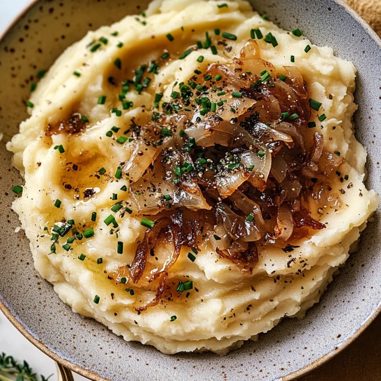 Best Ever Caramelized Onion Mashed Potatoes