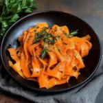 Carrot Ribbons in Rosemary Butter Sauce