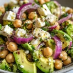 Chickpea Feta Avocado Salad