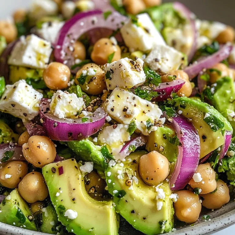 Chickpea Feta Avocado Salad
