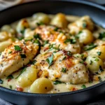 Creamy Garlic Chicken Gnocchi Skillet