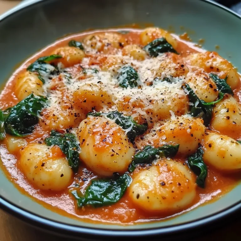 Creamy Tomato Spinach Gnocchi
