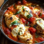 Garlic Tomato Chicken with Mozzarella