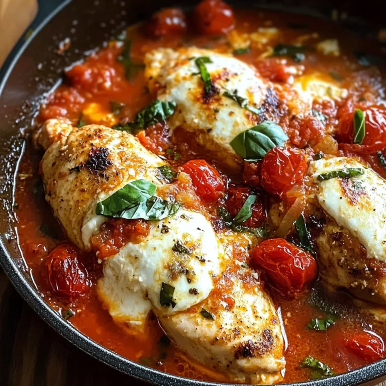 Garlic Tomato Chicken with Mozzarella