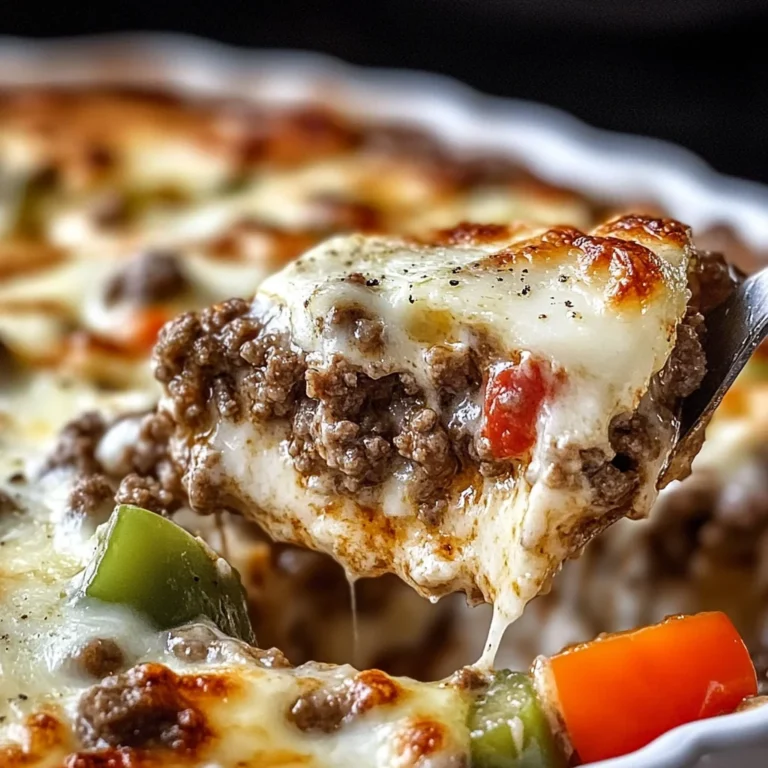 Low Carb Philly Cheesesteak Casserole