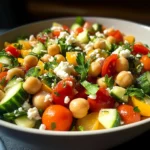 Mediterranean Chickpea Salad with Lemon Vinaigrette: The Best Summer Dish