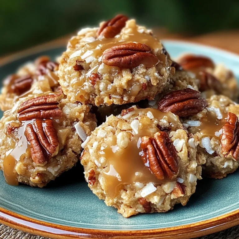 No-Bake Coconut Pecan Praline Cookies