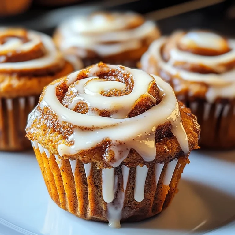 Pumpkin Cinnamon Roll Muffins