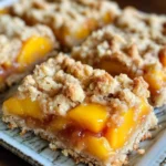 gluten free vegan peach crumb bars