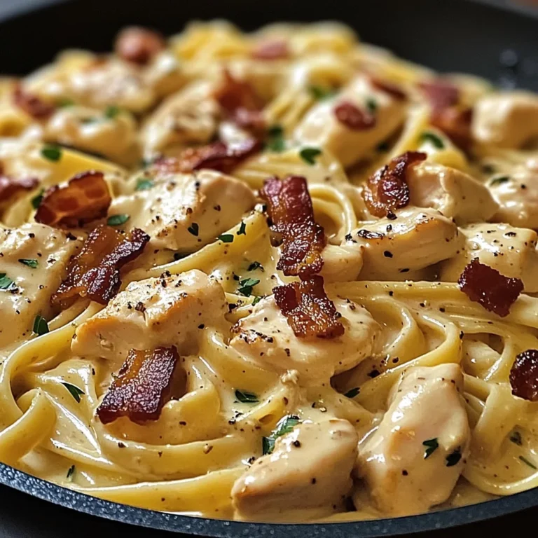 Creamy Skillet Chicken Carbonara with Bacon