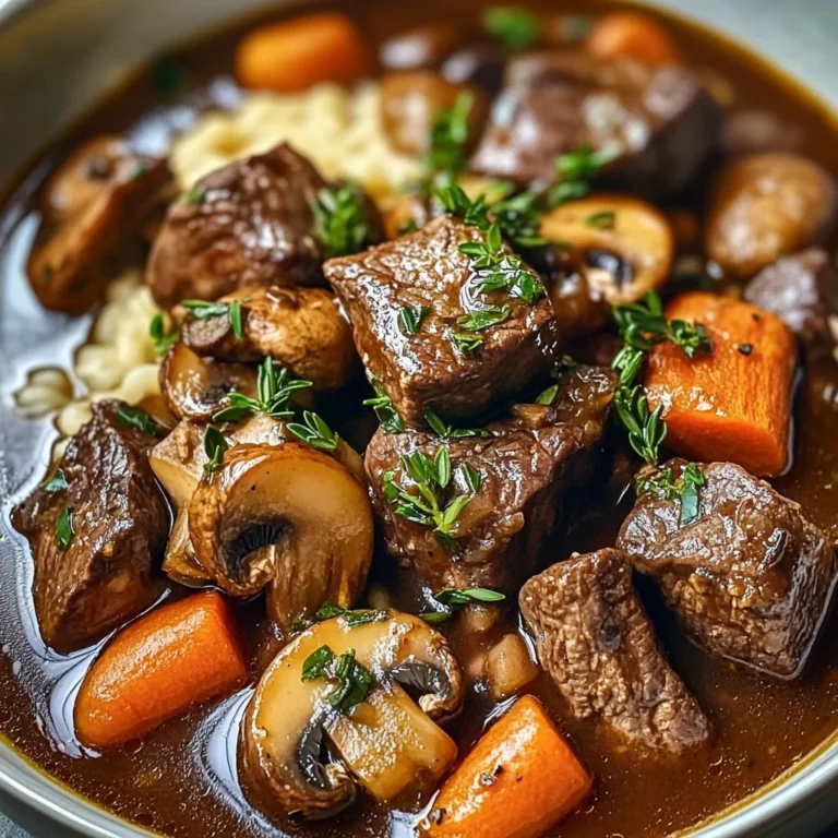 French Beef Stew with Mushrooms