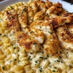 Garlic Parmesan Chicken Rotini in ThreeCheese Cajun Cream Sauce