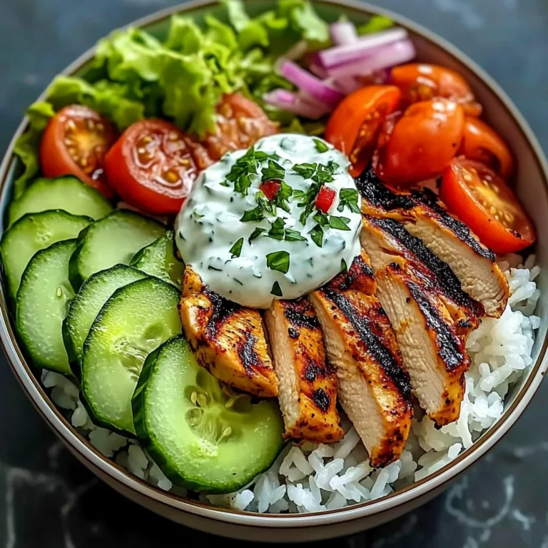 Grilled Chicken & Rice Veggie Bowl with Herb Yogurt