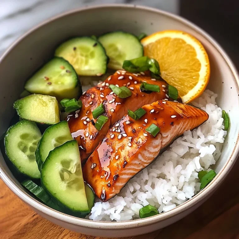 Teriyaki Salmon Bowl with Avocado & Cucumber